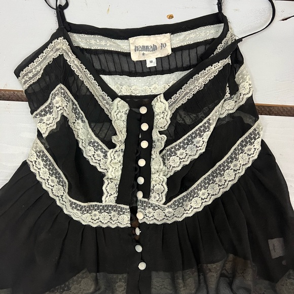 VTG Hannah Jo Lace Trim 100% Silk Camisole Top - Picture 5 of 7